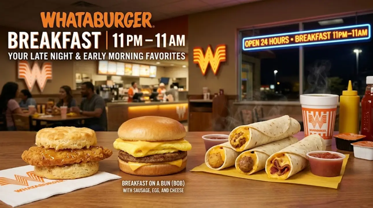 Whataburger Breakfast (11PM–11AM) With Price and Calories