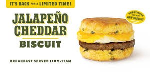 Jalapeño Cheddar Biscuit MenuJalapeño Cheddar Biscuit Menu
